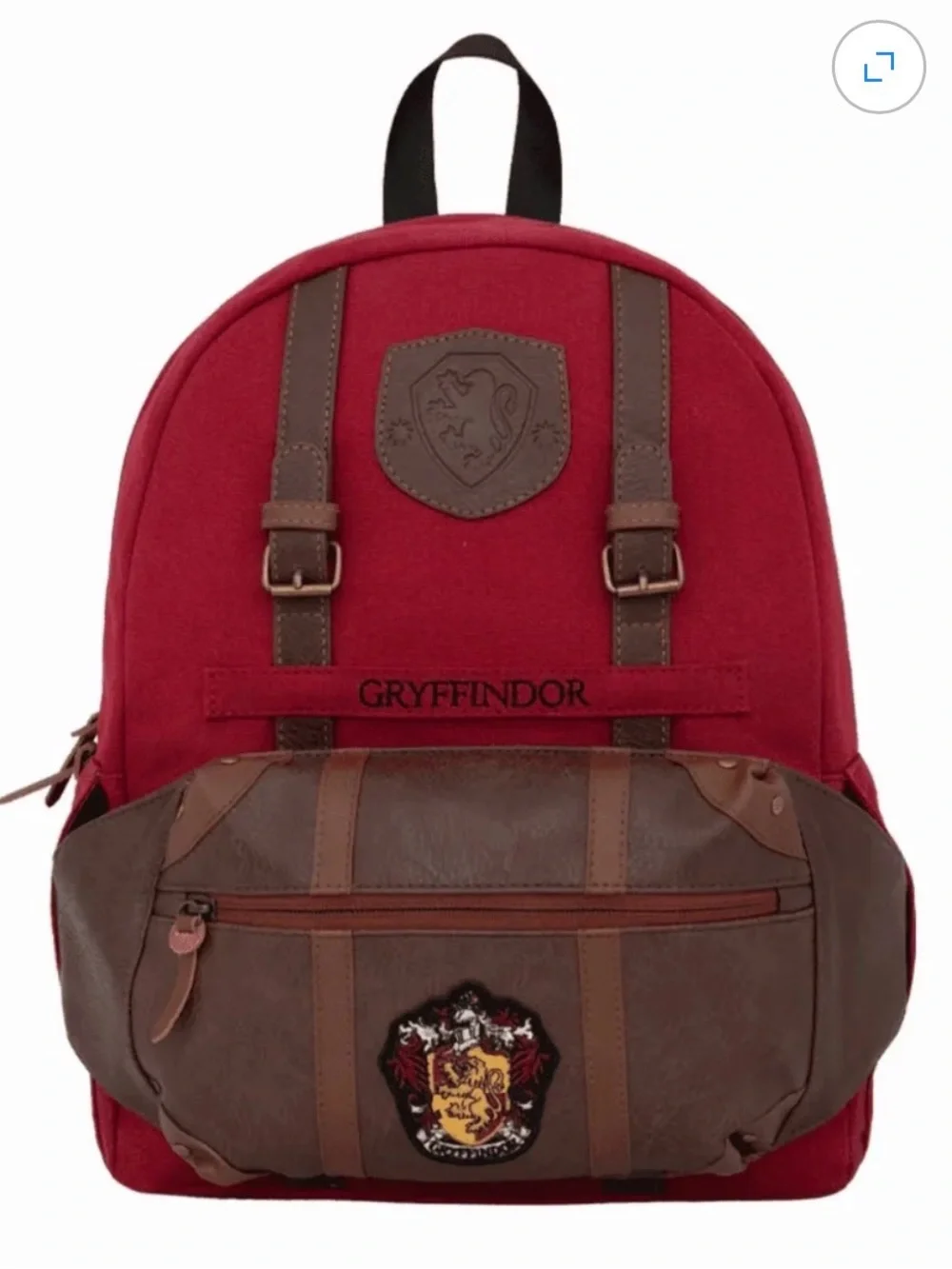Harry Potter Gryffindor Crest Universal Studios Backpack w/ Detachable Waist Bag